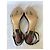 Sandali platform in pelle intrecciata marrone scuro Gucci - vista 10