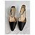 Décolleté Slingback Manolo Blahnik in raso nero con cristalli - vista 6