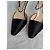 Décolleté Slingback Manolo Blahnik in raso nero con cristalli - vista 7