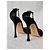 Décolleté Slingback Manolo Blahnik in raso nero con cristalli - vista 9