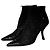 Botines Prada de piel negra con puntera con estampado de cocodrilo Negro