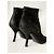 Botines Prada de piel negra con puntera con estampado de cocodrilo Negro - vista 11