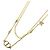 Collana Christian Dior Petit CD in metallo doppio e cristalli D'oro