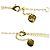 Collana Christian Dior Petit CD in metallo doppio e cristalli D'oro - vista 4