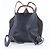 Gucci Bamboo Leder-Rucksack Schultertasche Marineblau - Ansicht 3