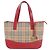 Burberry Nova Check Shadow Horse Leder Tote Bag Braun Rot