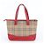 Burberry Nova Check Shadow Horse Leder Tote Bag Braun Rot - Ansicht 3