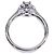 Anillo Half Eternity Camelia Chanel Platinum 950 - vista 5
