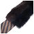 Fendi Fox Fur Rabbit Silk Stole/Scarf Brown Black - view 3