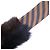 Fendi Fox Fur Rabbit Silk Stole/Scarf Brown Black - view 5