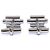 Hermès Hermes Tournis Metal Cufflinks Black Silvery - view 3
