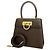 Borsa in pelle Gancini Salvatore Ferragamo Marrone