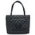 Borsa Tote Chanel in pelle di vitello martellata nera Nero