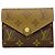 Portafoglio Tri-fold Louis Vuitton Monogram Reverse Portefeuille Victorine Marrone