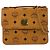 Borsa a tracolla con catena in pelle marrone MCM Visetos Logogram