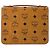 Borsa a tracolla con catena in pelle marrone MCM Visetos Logogram - vista 2