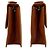 Borsa a tracolla con catena in pelle marrone MCM Visetos Logogram - vista 8