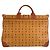 Sac Boston MCM Vintage Visetos Brown Cognac en cuir Marron - vue 2