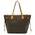Bolso Tote Louis Vuitton Monogram Neverfull MM Castaño Blanco Monograma