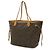 Bolso Tote Louis Vuitton Monogram Neverfull MM Castaño Blanco Monograma - vista 3