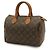 Bolsa Louis Vuitton Monogram Speedy 25 Marrom Branco Monograma - vista 3