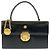 Versace Sunburst Handtasche aus schwarzem Lackleder