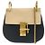 Bolsa de Ombro Chloé Drew em Couro com Corrente Preto Bege