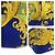 Versace Vintage Baroque Canvas Tote Bag mit Tartan-Muster Blau Grün Gelb - Ansicht 5