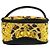 Bolso de mano pouch vanity Versace con estampado de leopardo Negro Amarillo