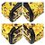 Bolso de mano pouch vanity Versace con estampado de leopardo Negro Amarillo - vista 4
