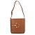 Borsa a secchiello piccola in pelle Gucci Horsebit Marrone