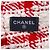 Chanel Red and White Wool Stole - view 5