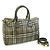 Borsa a mano in pelle verde oliva Burberry