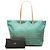 Fendi Beige Zucchino Canvas Tote Türkis - Ansicht 7
