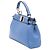 Borsa Satchel Fendi Peekaboo Iconic in Micro Nappa Blu Blu chiaro - vista 2