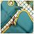 Lenço de seda Hermès Blue Camails 90 Azul - vista 6