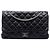 Chanel Reissue 2.55 Double Flap 227 in pelle di vitello matelassé nera Nero