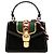 Borsa Gucci Black Mini GG Velvet Web Sylvie Top Handle Bag Nero