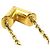 Louis Vuitton Gold Plated Essential V Halskette Gold Golden - Ansicht 5
