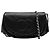 Chanel Black CC Caviar Half Moon Wallet on Chain Schwarz