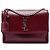 Autre Marque Saint Laurent Red Medium Calfskin Monogram Sunset Crossbody Rosso Bordò