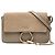 Chloé Faye Piccola Borsa a Tracolla in Camoscio e Vitello Marrone Taupe