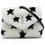 Autre Marque Borsa a tracolla Loulou in shearling bianco con stampa a stelle Saint Laurent