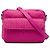 Borsa a tracolla Bottega Veneta in Nappa Intrecciato rosa con tasca frontale