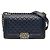 Chanel Blue Old Medium Quilted Lambskin Boy Flap Blu navy