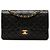 Chanel Black Medium Classic Lambskin Double Flap Noir