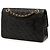 Chanel Black Medium Classic Lambskin Double Flap Noir - vue 2