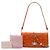 Borsa satchel Miu Miu in camoscio arancione con cristalli - vista 6