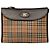 Clutch Burberry Beige Haymarket Check Canvas