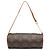 Louis Vuitton Brown Monogram Papillon Pochette Castaño